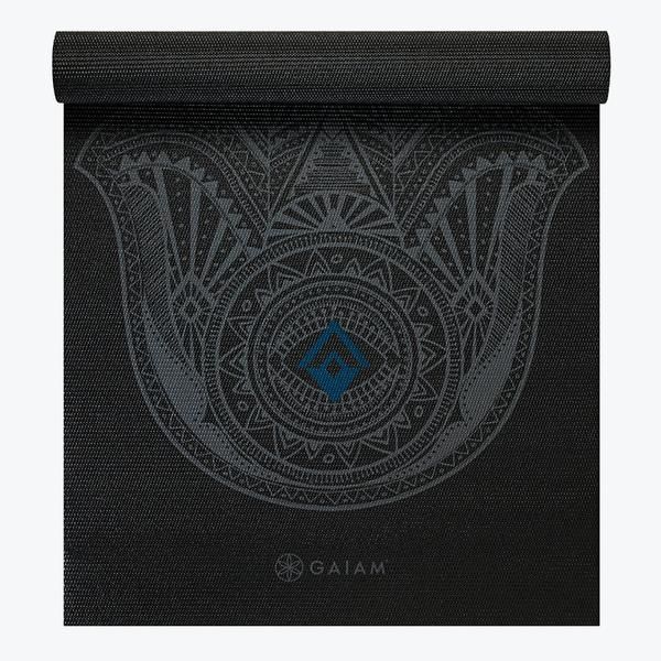 Saltea yoga 173x61x0.4 cm PVC Gaiam Grey Hamsa 61971 (5811)