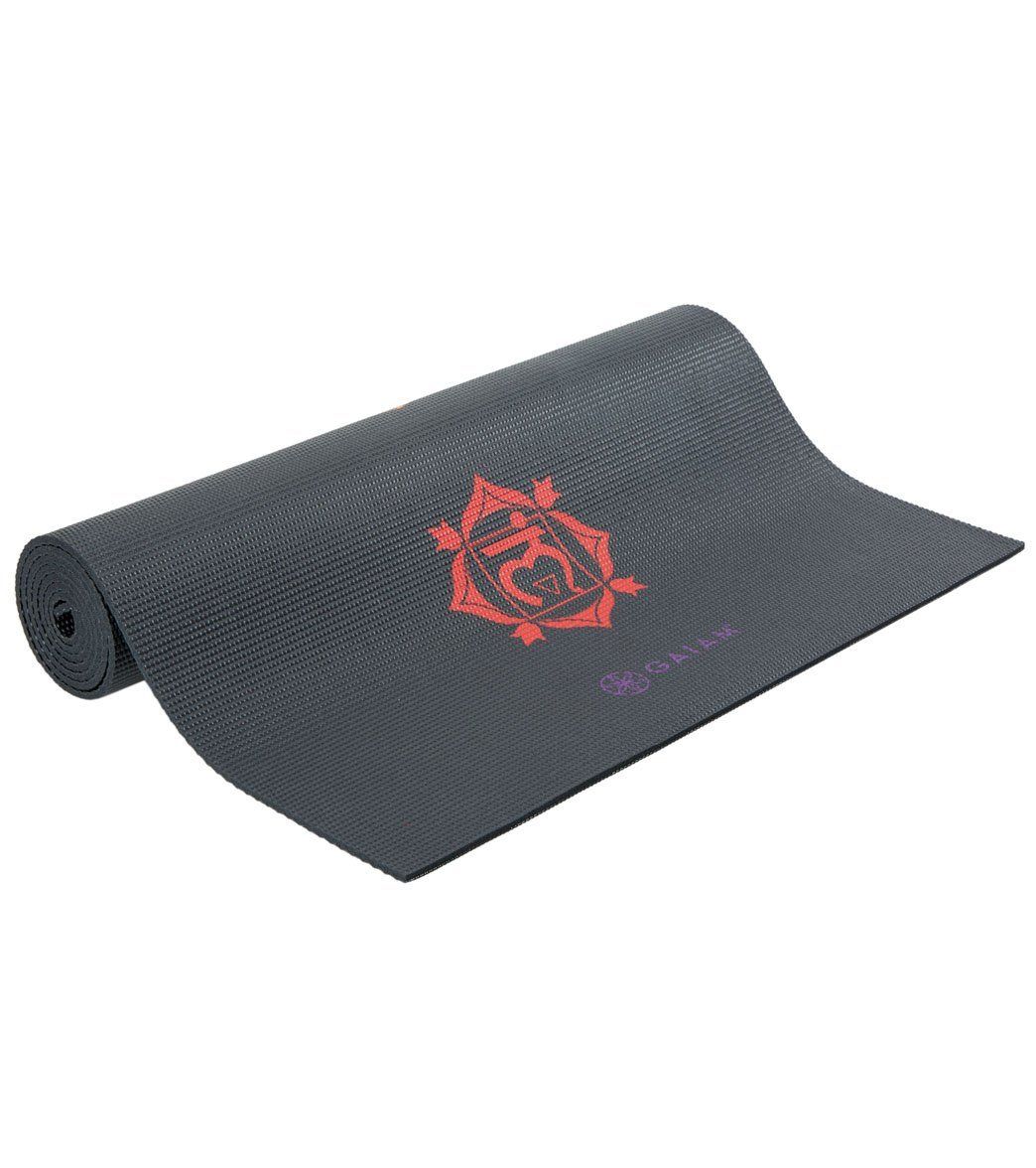 Saltea yoga 173x61x0.6 cm PVC Gaiam Black Chakra 62610 (5818)