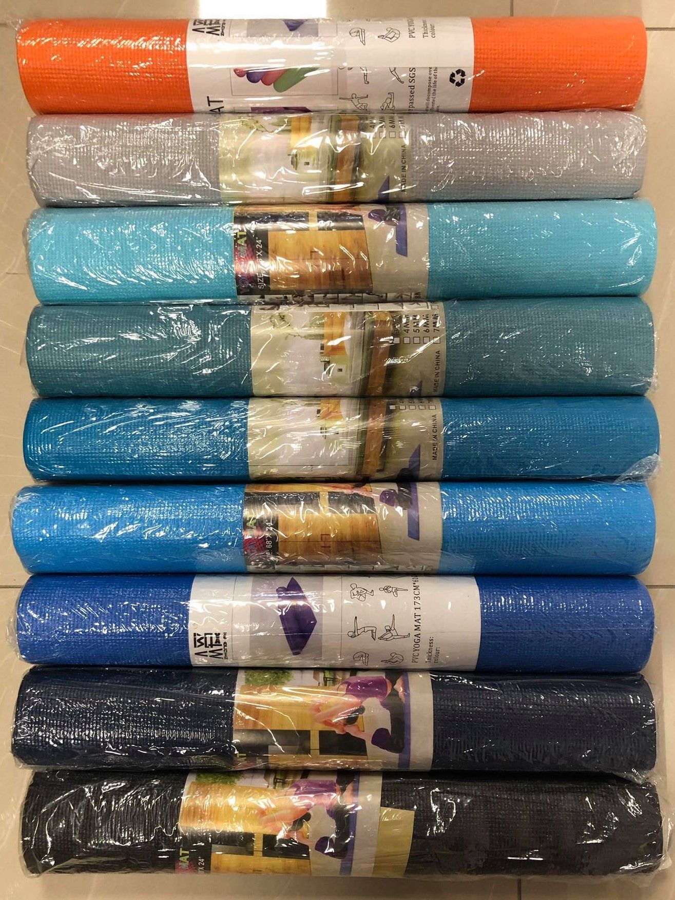 Saltea yoga 173х60х0.3 cm PVC S124-24 / YG-015-03 (3229)
