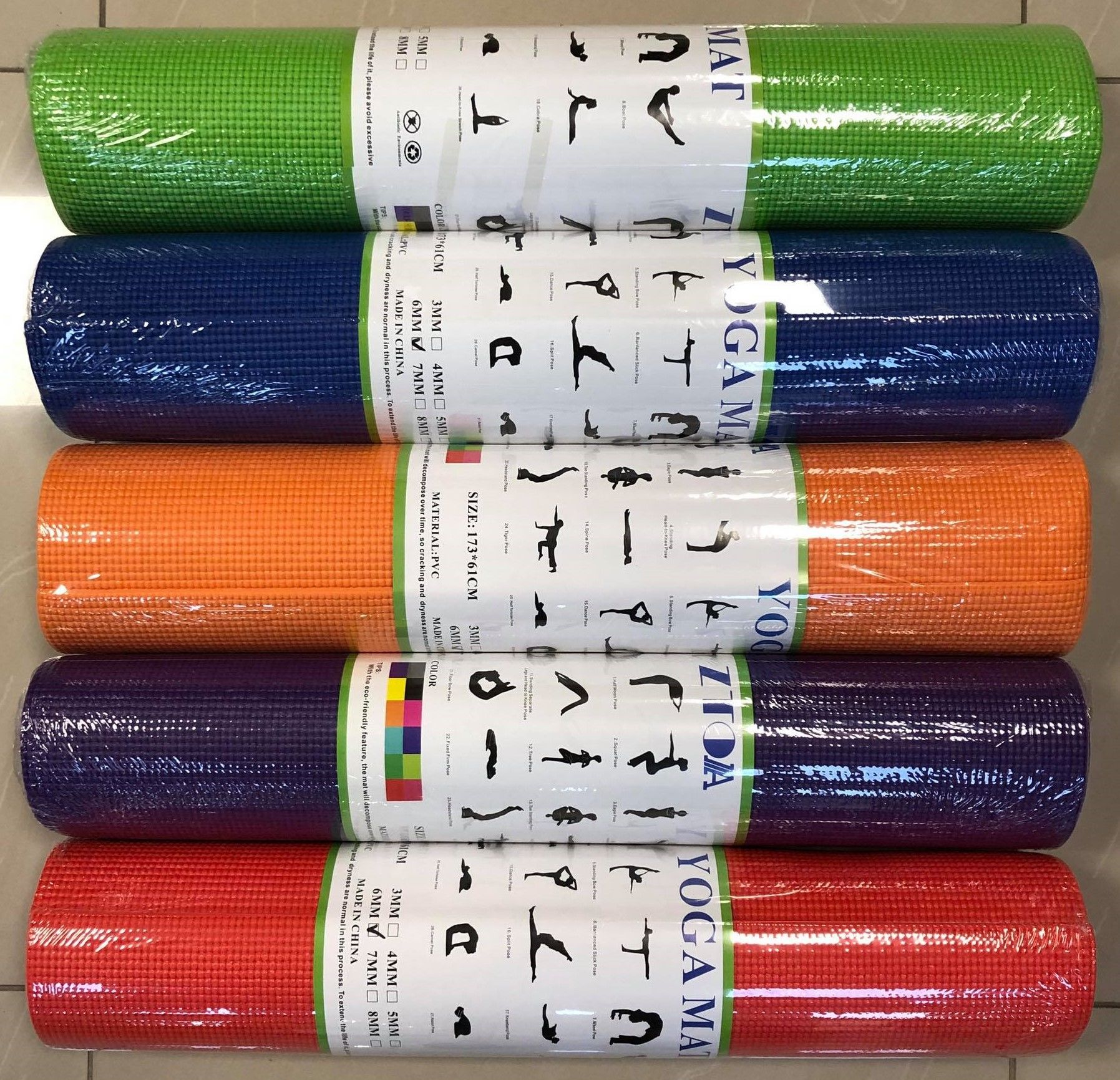 Saltea yoga cu husa 173х60х0.6 cm PVC  (3730)