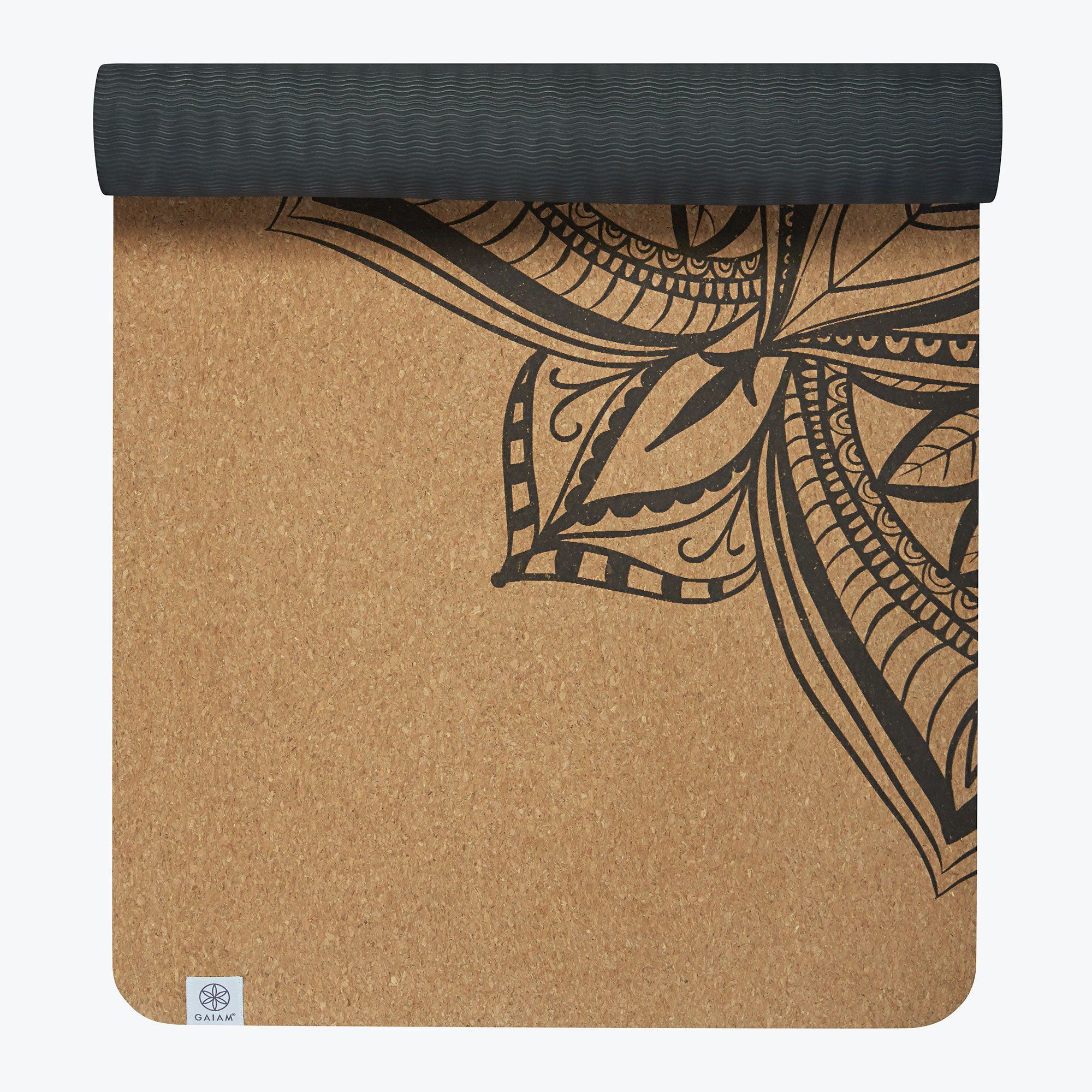 Saltea yoga din pluta 173x61x0.5 cm TPE Gaiam Printed Cork Mandala 63495 (5826)