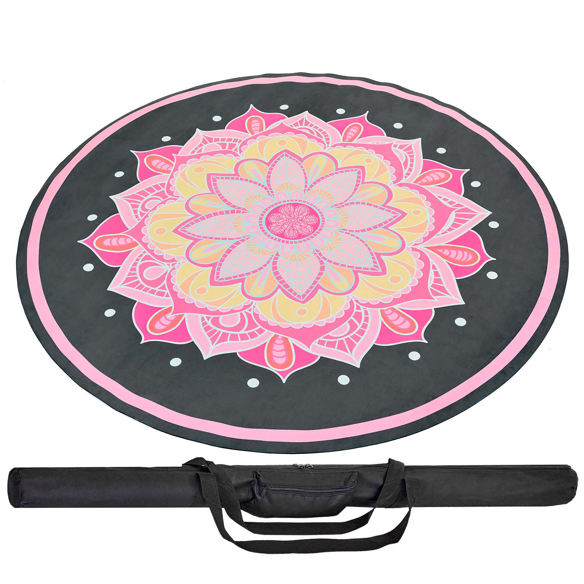 Saltea yoga rotunda cu husa (piele intoarsa + cauciuc) 0.3 cm, d=150 cm FI-6218-1-C (5730)