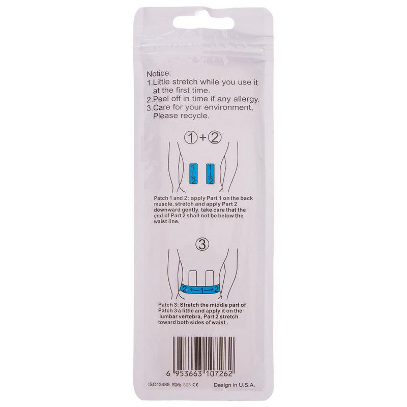 Kinesiotape (3 buc.) 20/30 cm SP-Sport Waist (7574)