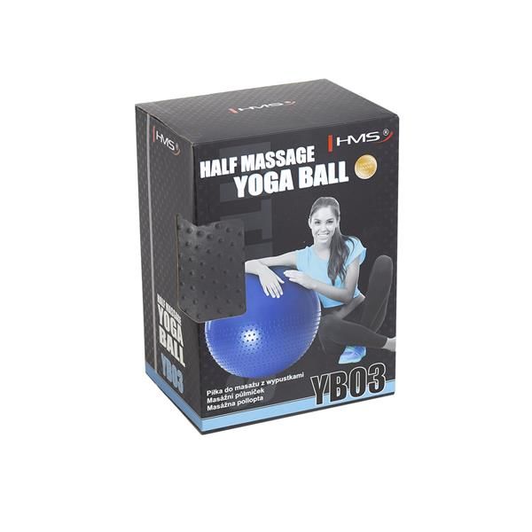 Minge gimnastica masaj cu pompa d=75 cm HMS YB03 17-42-134 black (5634)