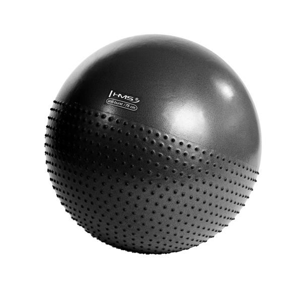 Minge gimnastica masaj cu pompa d=75 cm HMS YB03 17-42-134 black (5634)
