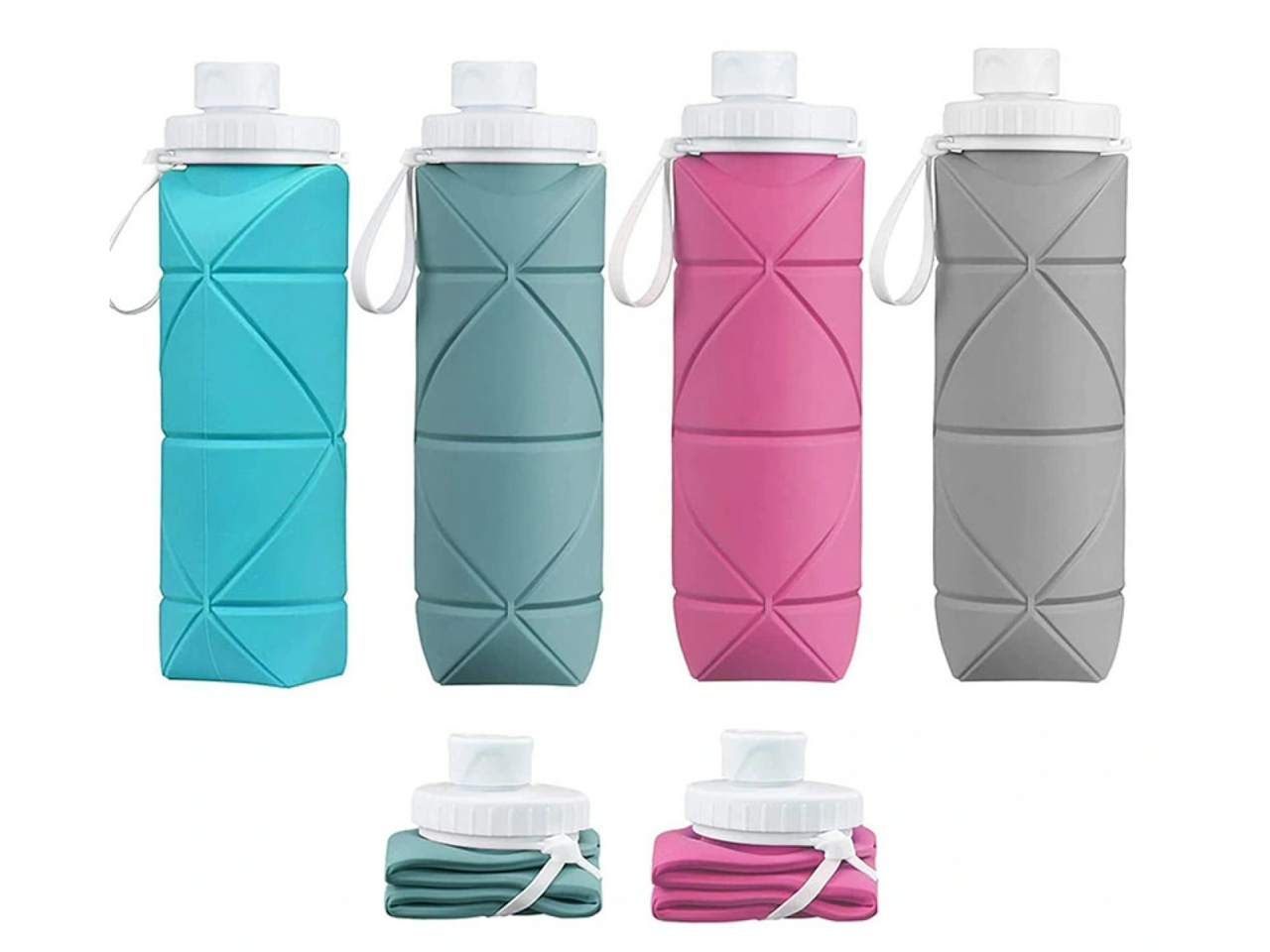 Sticla pliabila din silicon 600 ml 136-18 (10548)