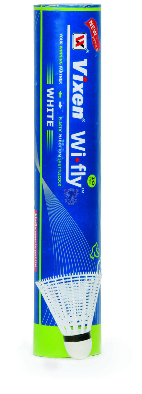 Fluturasi badminton nylon (10 buc.) Vixen white (6585)