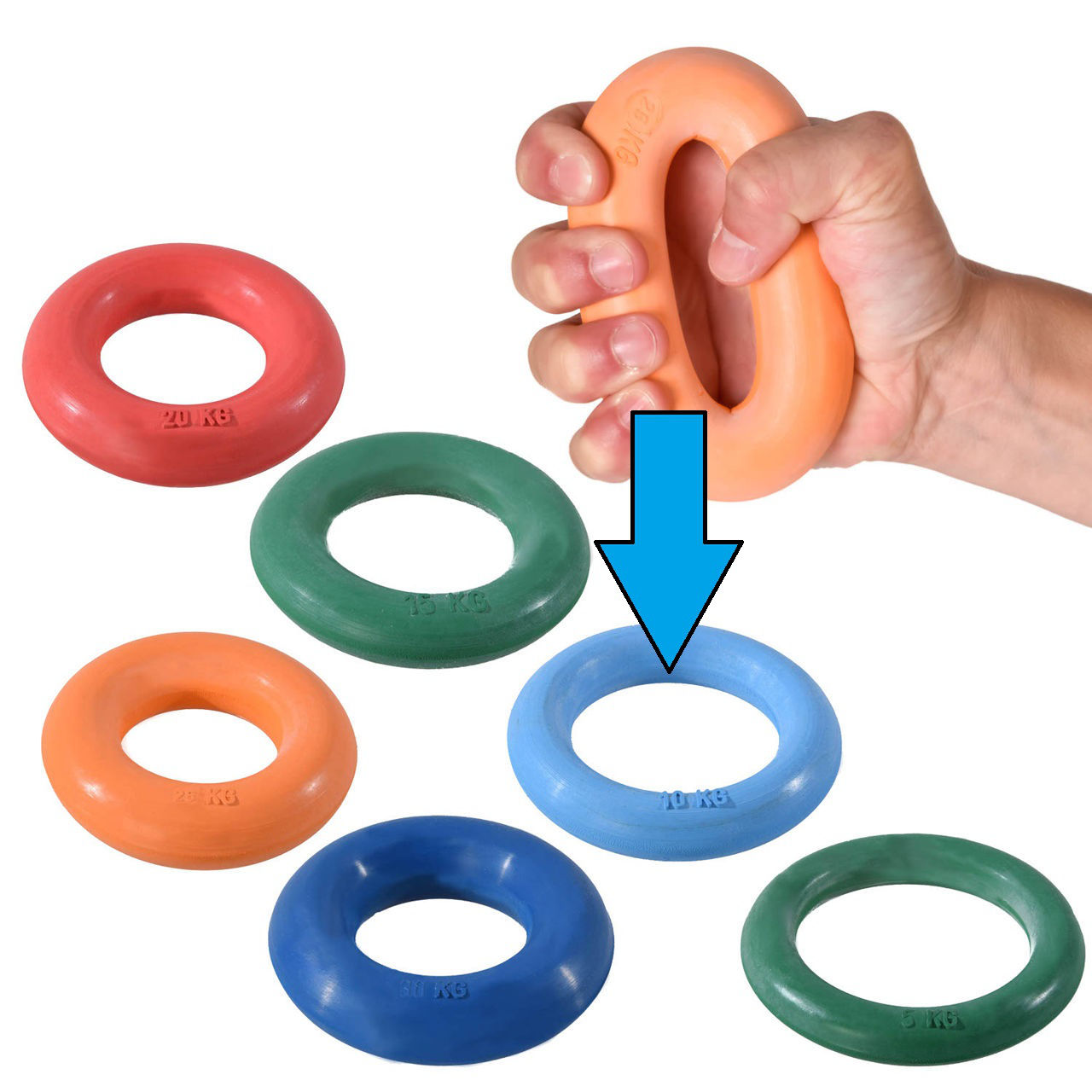 Expander 10 kg, d=9 cm Dittmann PRO DLRH10HB, blue (7946)