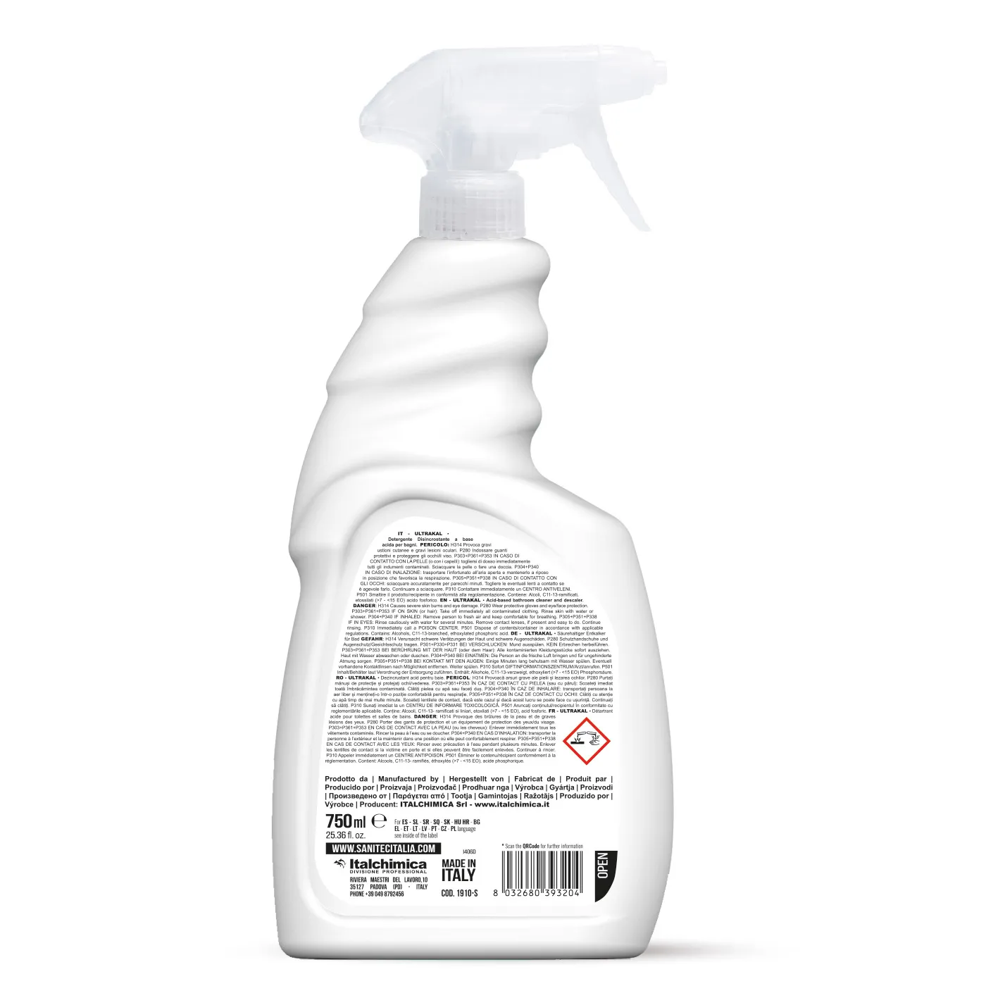 Ultrakal - Detergent pentru obiecte sanitare 750 ml - 1910