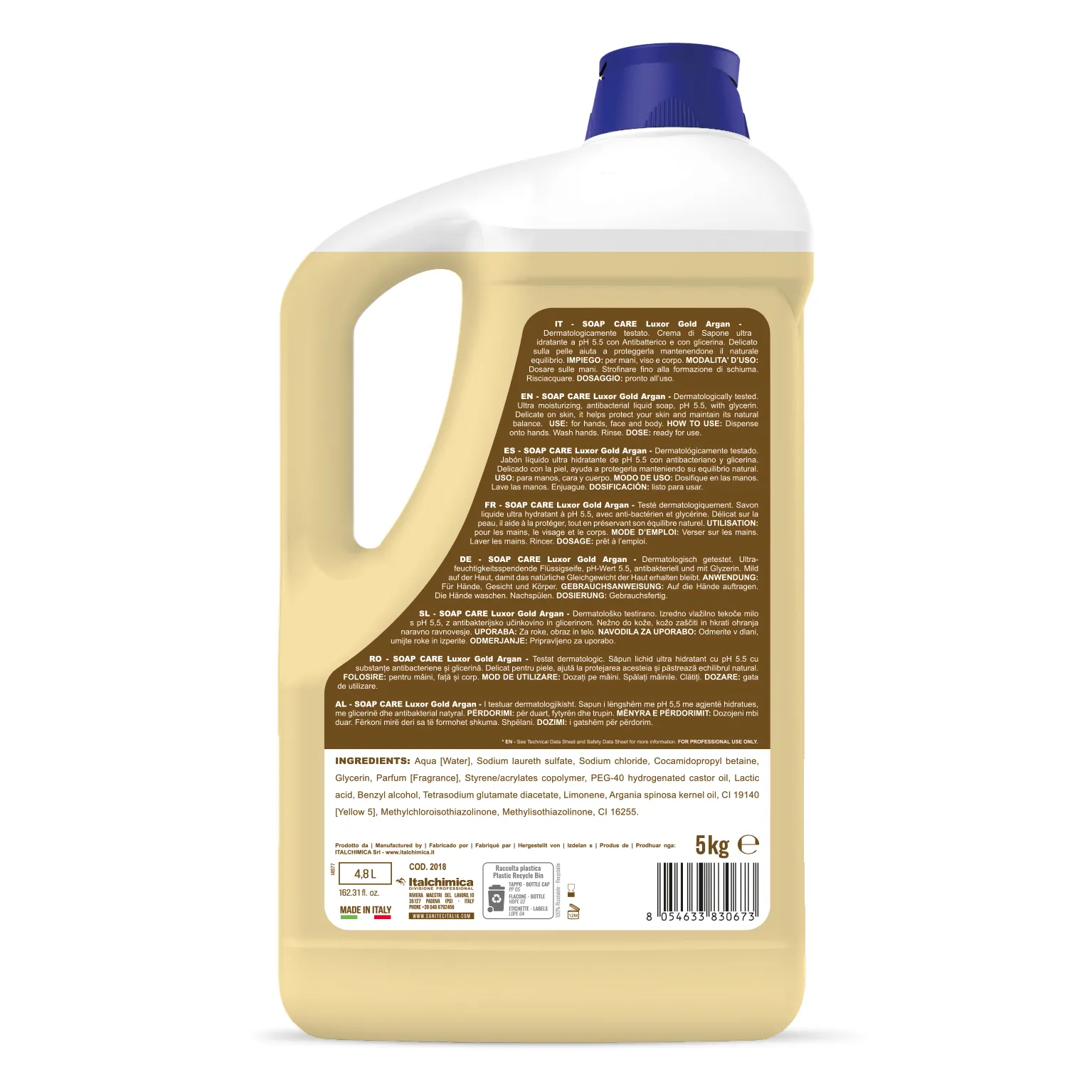 Luxor Gold Argan - Săpun-cremă cu efect antibacterian 5 L - 2018