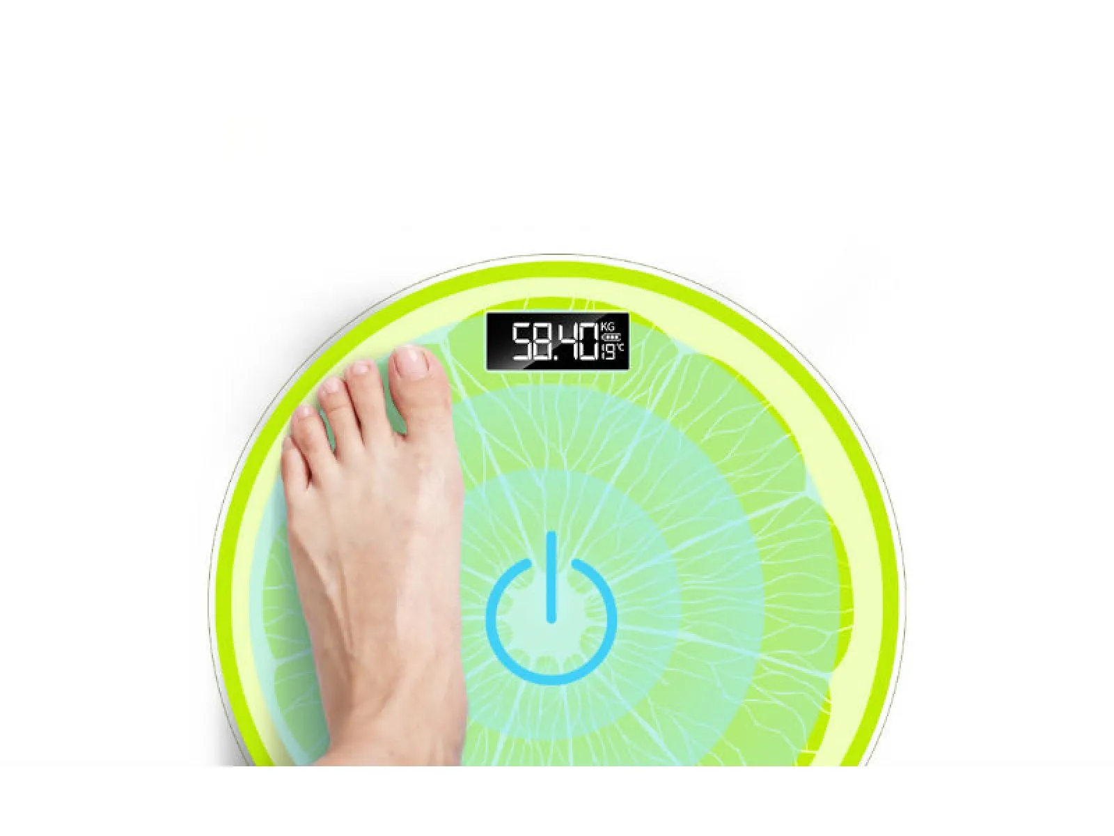 Cantar electronic de podea (max. 180 kg) d=30 cm 111-1 (2701)