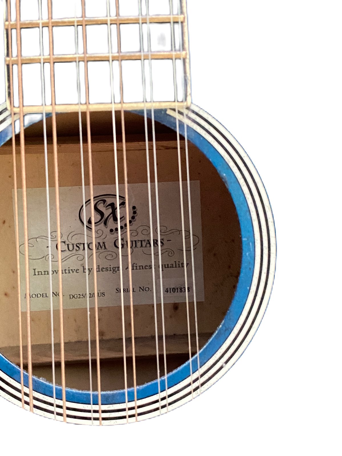 SX Blue Acoustic Guitar Model DG25 / BUS