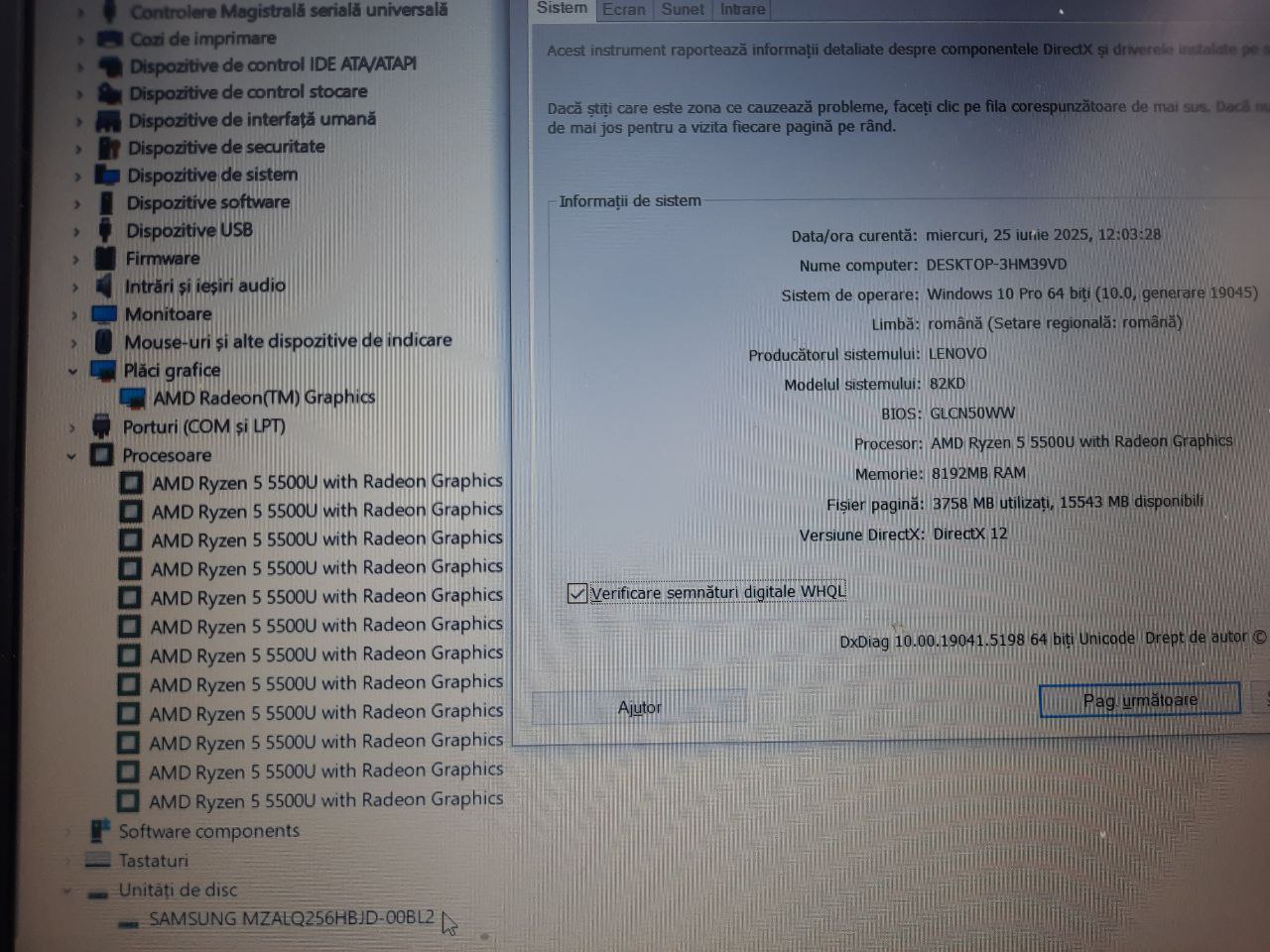 Lenovo IdeaPad 5 15ALC05/15,6" / AMD Ryzen 5 5500U, RAM 8 GB/SSD 256 GB