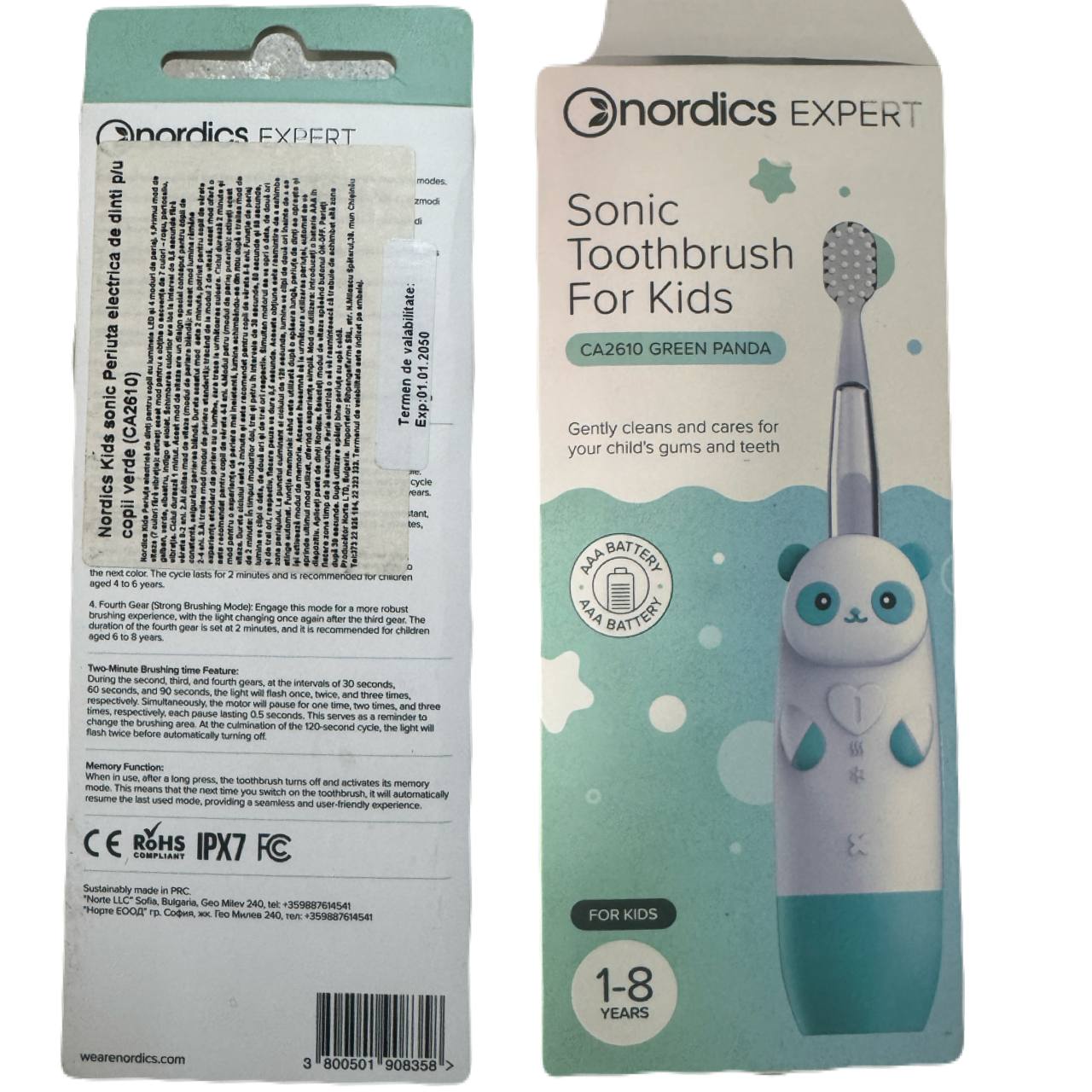 Sonic toothbrush for Kids Nordics CA2610 green