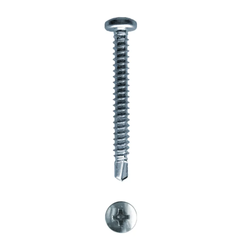 Şurub autoforant cap bombat pentru PVC