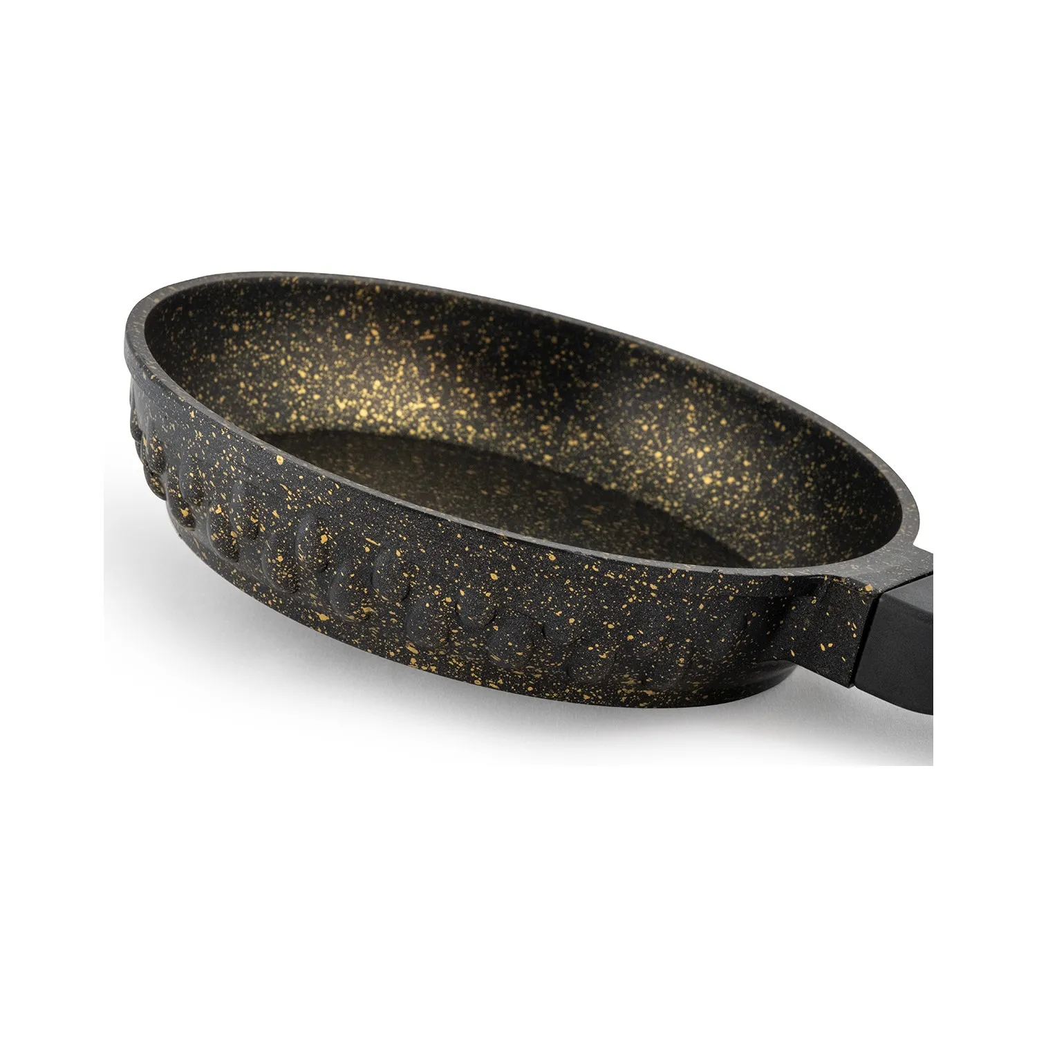 Tigaie 28 cm fără capac, granit, negru