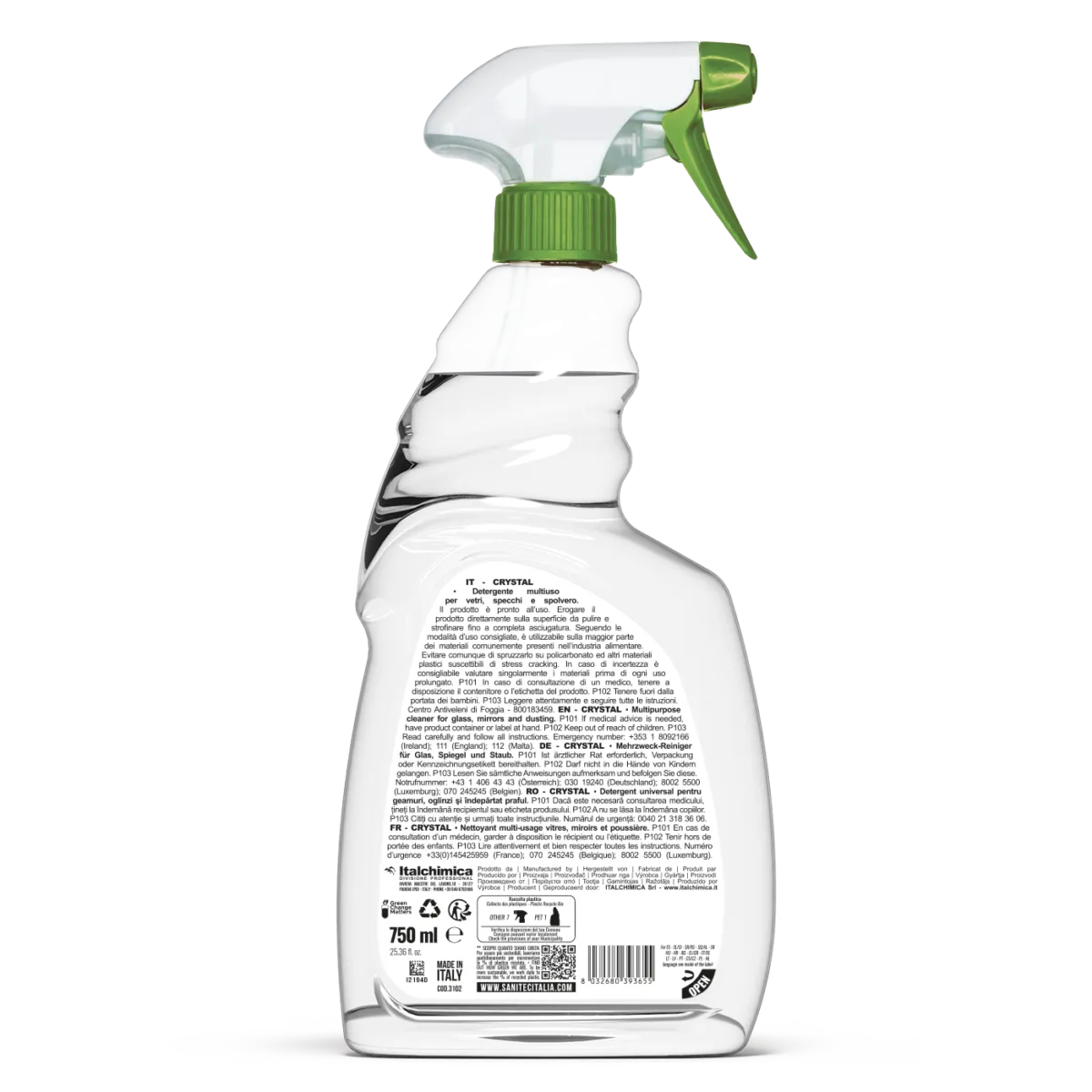 Crystal Green Power - Средство для окон и зеркал 750 мл - 3102