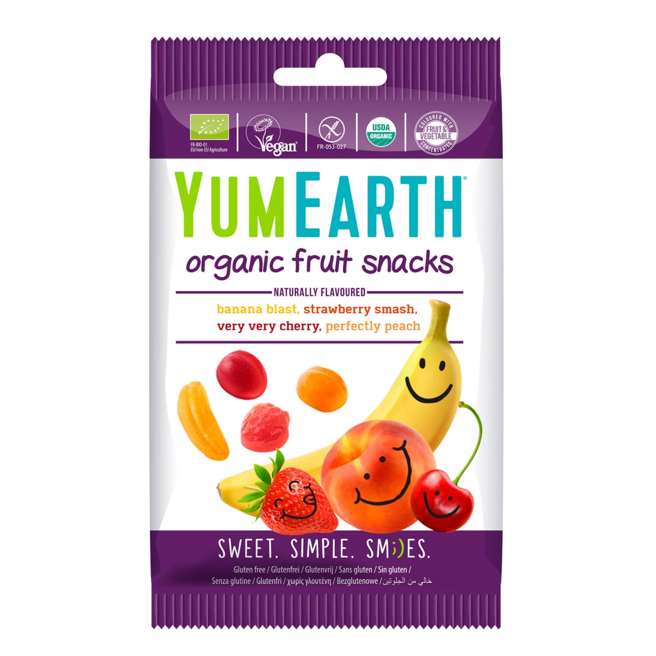 Органические жевательные конфеты YumEarth, Organic Fruit Snacks, 50 гр