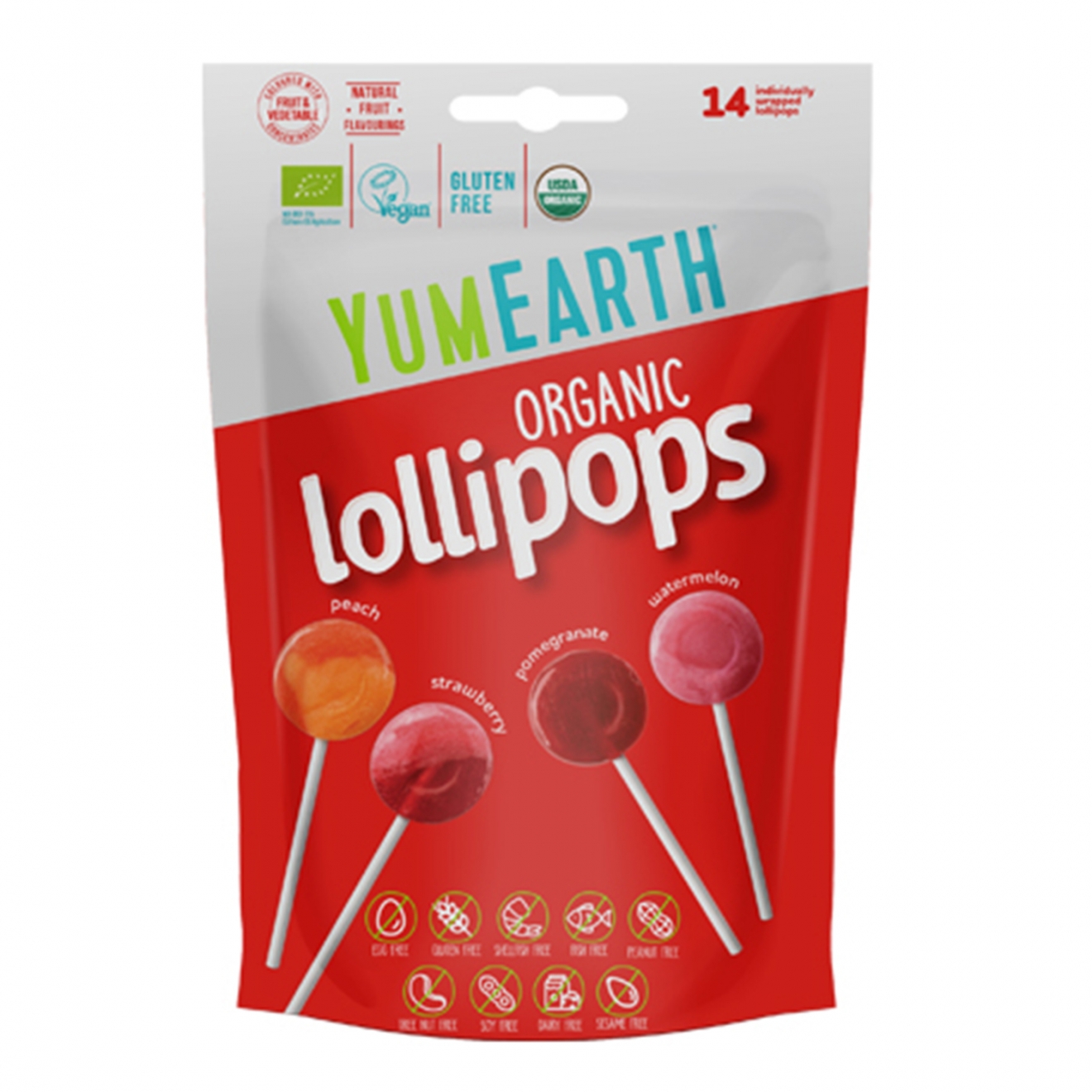 Drajeuri Organic Fruit Pops  Assotri 14 buc