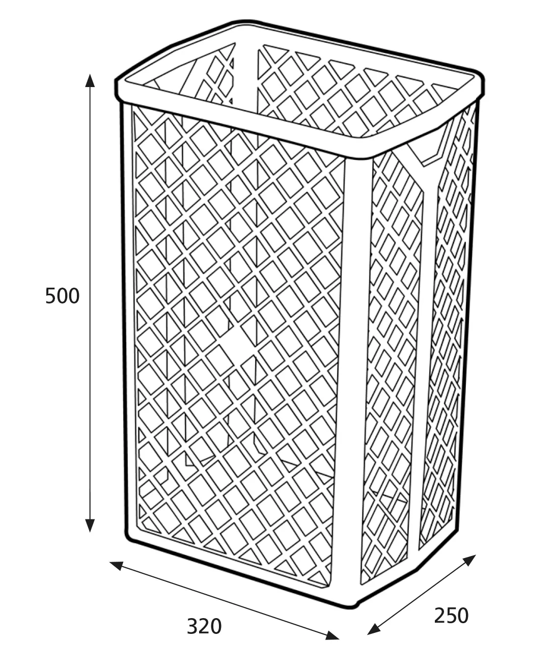Coș gunoi hîrtie 40 L - 4287