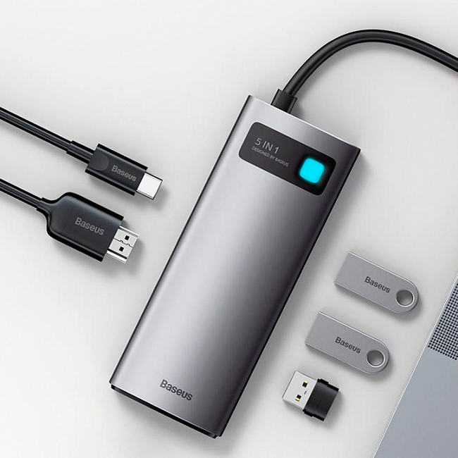 Docking Station Baseus Metal Gleam 5-in-1