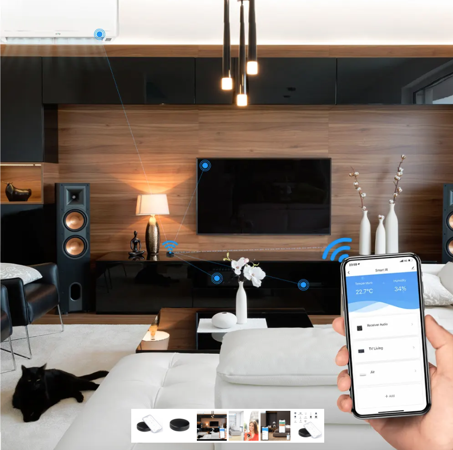 Senzor Tellur Smart IR Wi-Fi Telecomandă Temperatura Umiditate