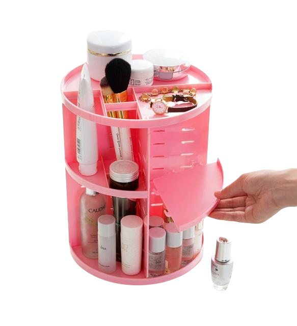 Organizator de cosmetica Beauty Box 360 - Roz (S0)