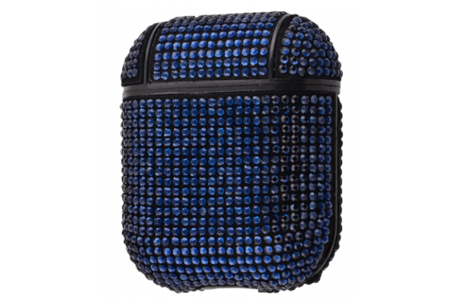 Husa pentru Bling World Case Сircle Diamonds для Apple AirPods Blue (S0)