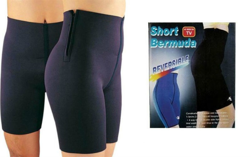 Pantaloni scurti pentru slabire cu efect de sauna Short Bermuda Reversible -2XL (S7/P2)