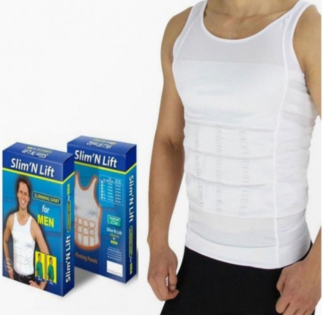 Tricou modelator pentru bărbați lenjerie corectoare pentru bărbați Slimn Lift men  - Alb - marime M (S7/P4)