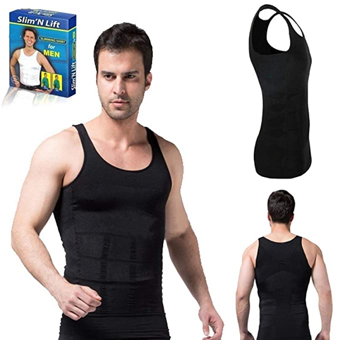 Tricou modelator pentru bărbați lenjerie corectoare pentru bărbați Slimn Lift men  - Negru - marime XL (S7/P4)