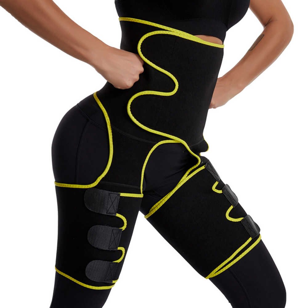 Costum de slăbire ajustabil 3 în 1 - S/M Galben (S7/P1)