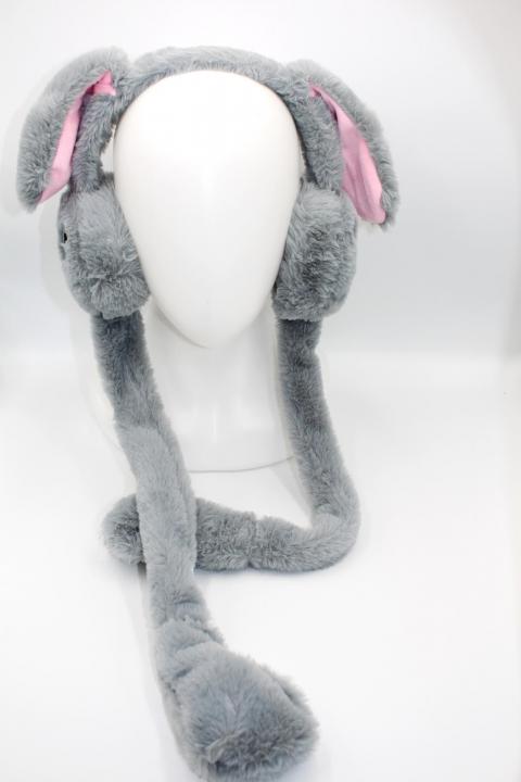 Hat Bunny cu urechi în mișcare 2146-2 -  Gri (S13/P5)
