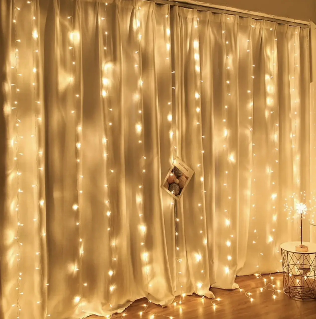 Grid-Ghirlanda, 240 becuri LED, 220 V, Lumina Calda, Fir transparent IT-RAINS240-WW (S19/P3)