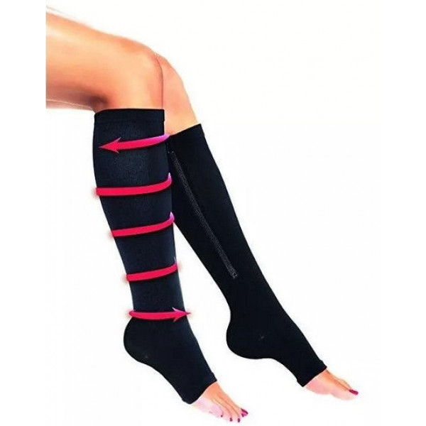 Компрессионные гольфы Zip Sox - L/XL - Черные