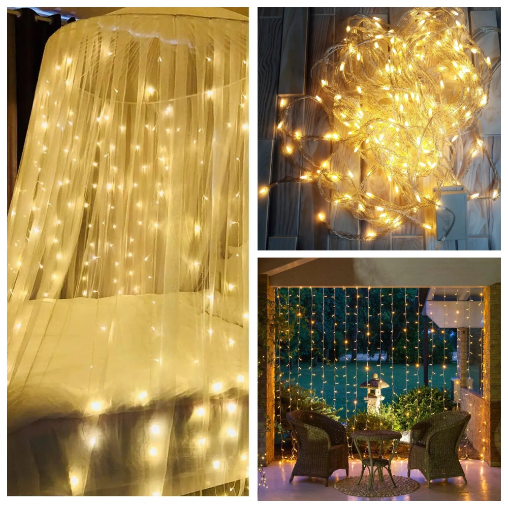 Grid-Ghirlanda, 240 becuri LED, IT-RAINS240-WW2 (S19/P3)