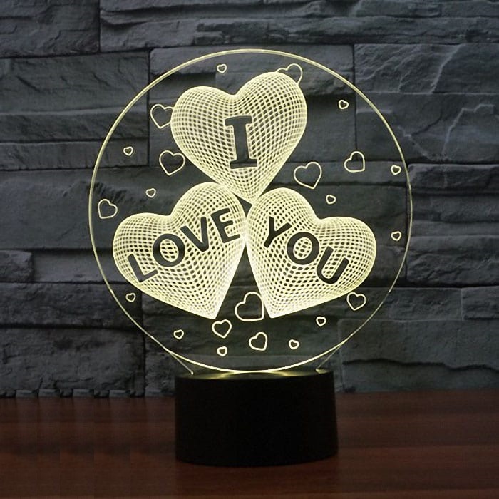 Светильник 3D - I ove You