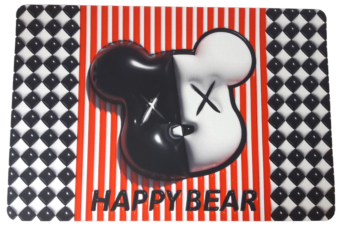 Коврик быстросохнущий с 3D-рисунком - Happy Bear (60х40 см)