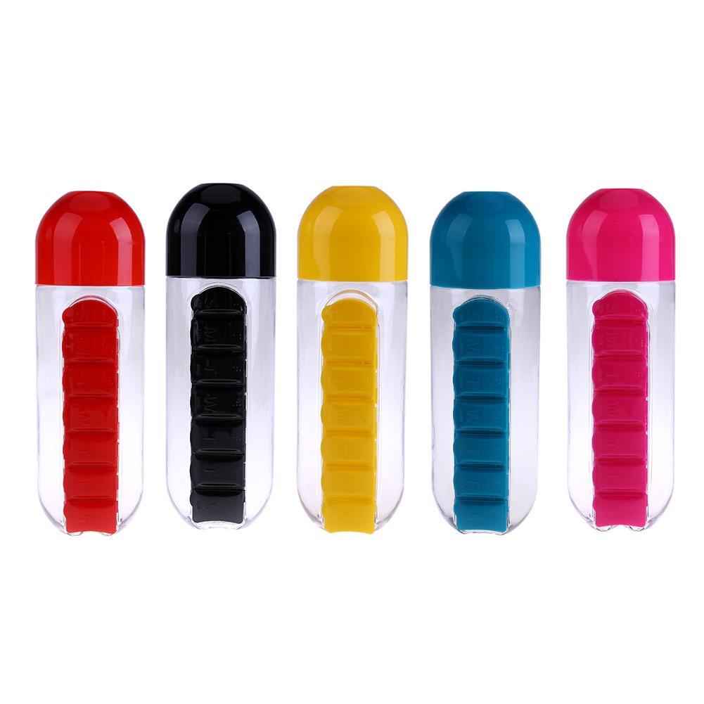 Sticla apa cu organizator pentru medicamente Pill&amp;amp;Vitamin S-1 P-3