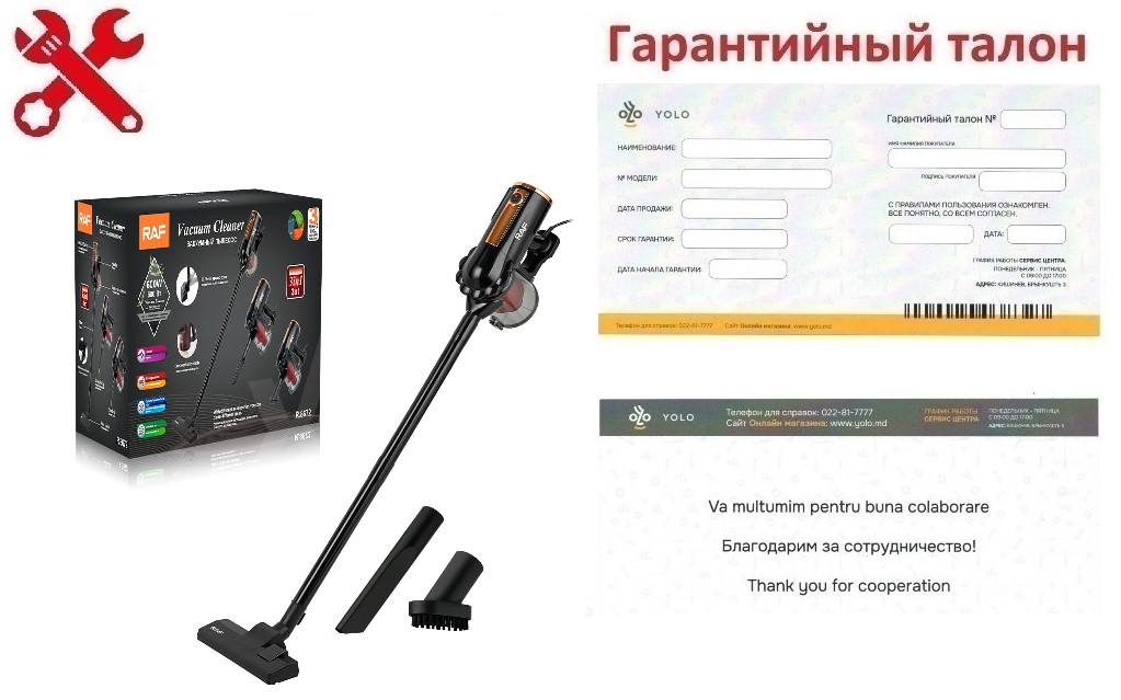 Garanția ID 9280: Aspirator 3 in 1 Raf R8672