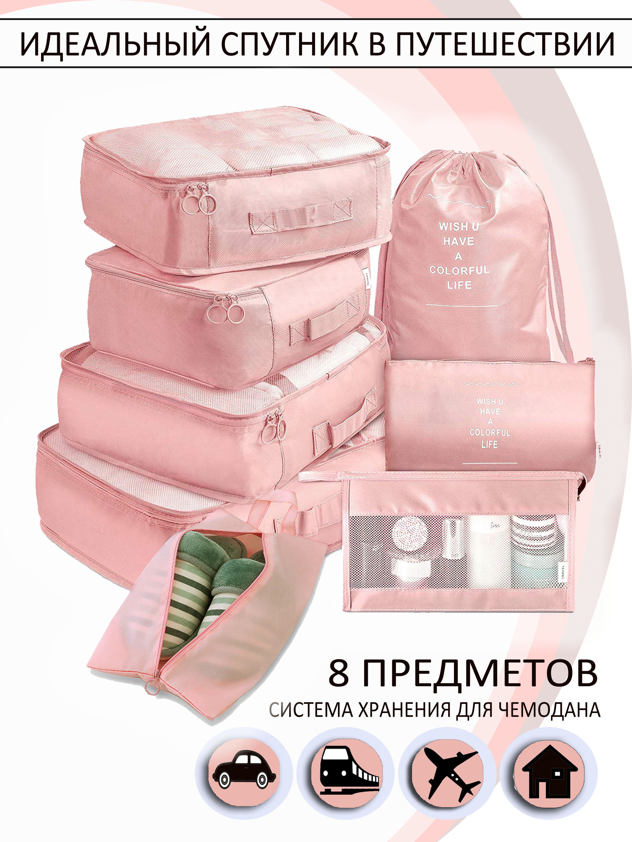 Set de genți organizatoare - Roz (S20/P1)