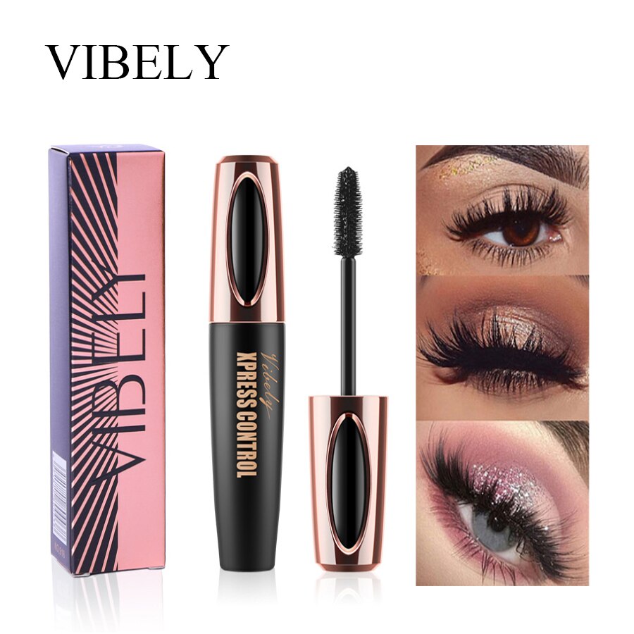 Mascara impermeabilă din fibră de mătase VIBELY Xpress Control - 4D volum