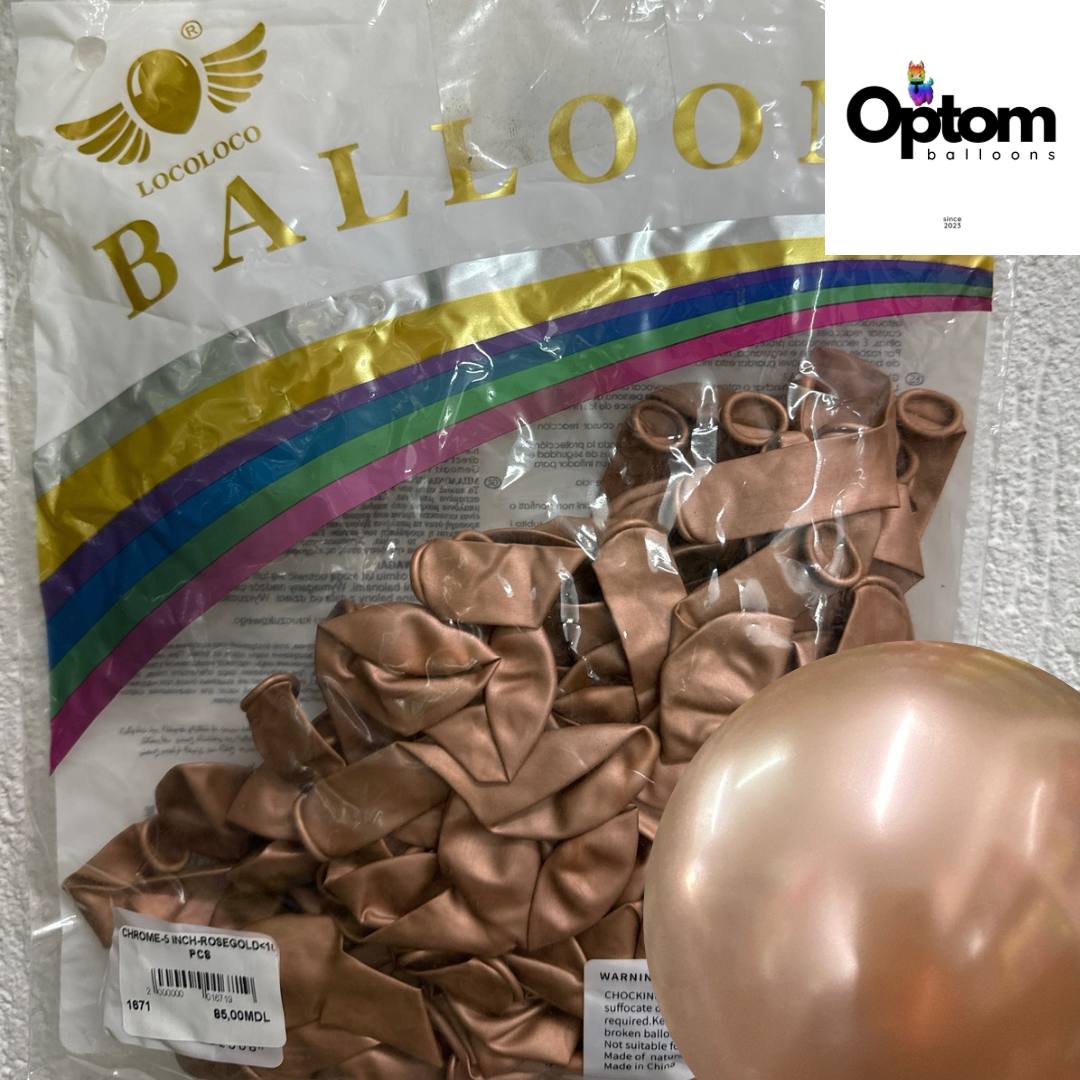 Шары латекс Chrome Rosegold