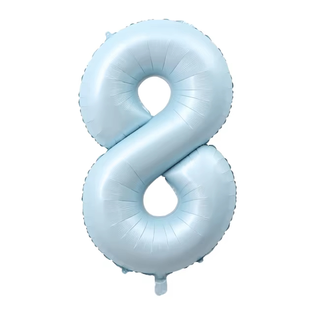 Цифра фольга Baby Blue 8