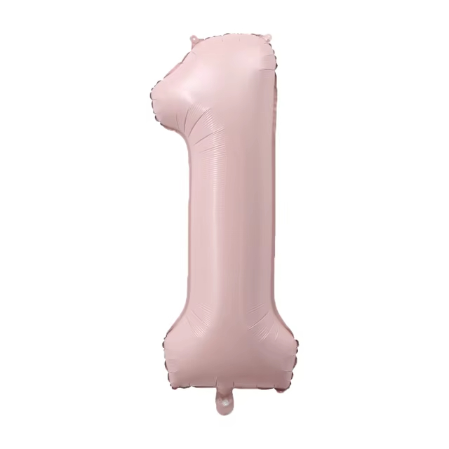 Цифра фольга Baby Pink 1