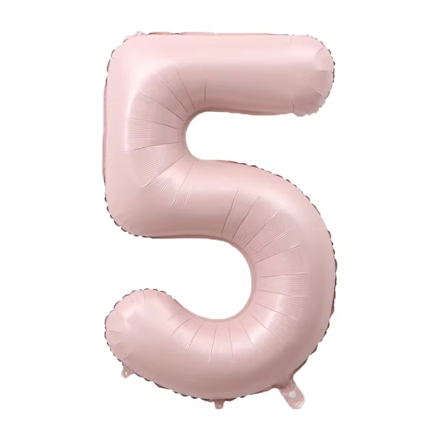 Цифра фольга Baby Pink 5