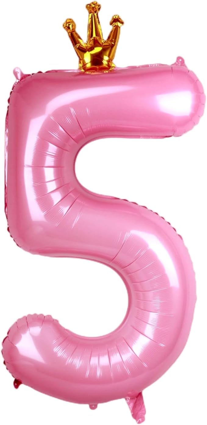 Цифра фольга Crown Pink 5