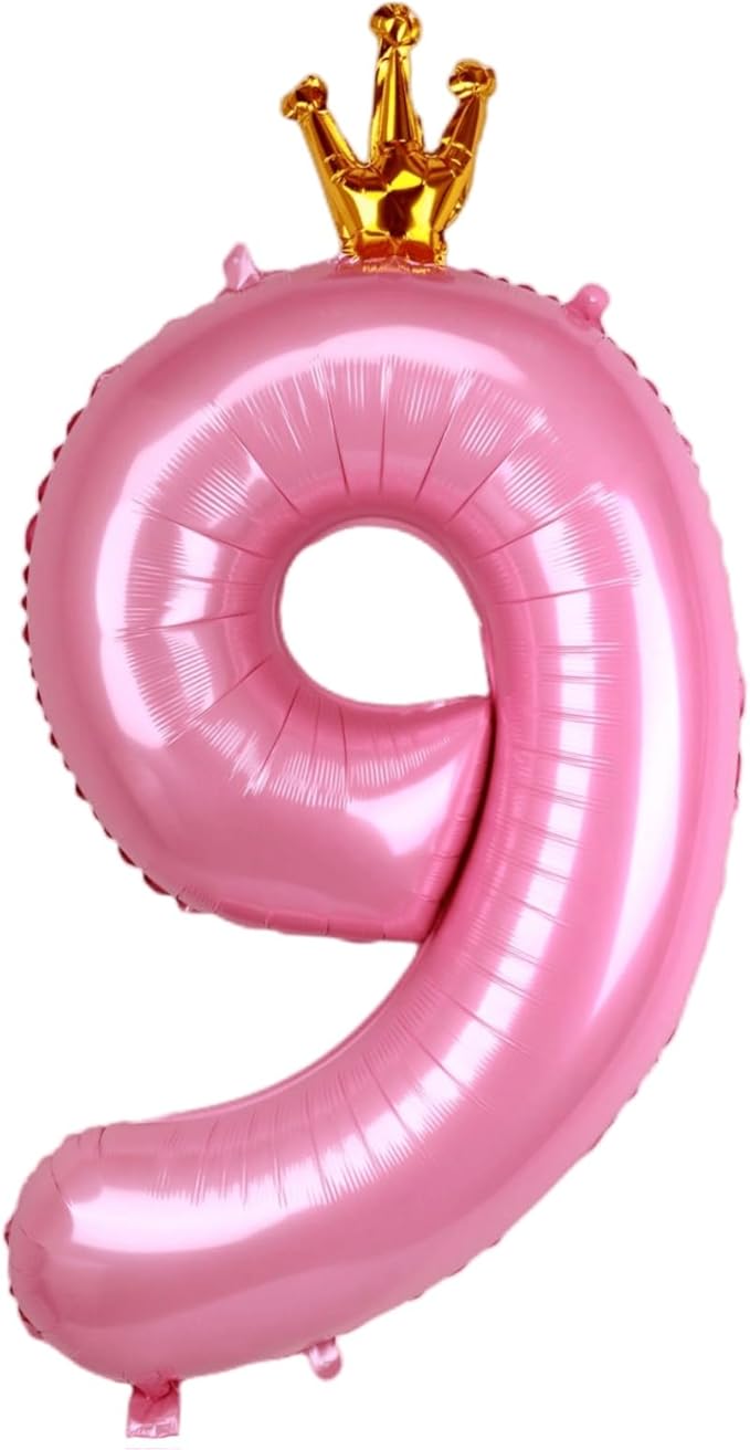 Цифра фольга Crown Pink 9
