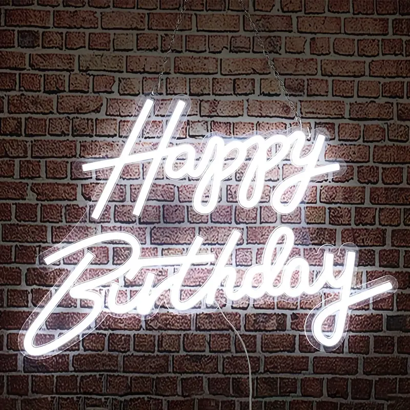 Tabla de acril Led Happy Birthday