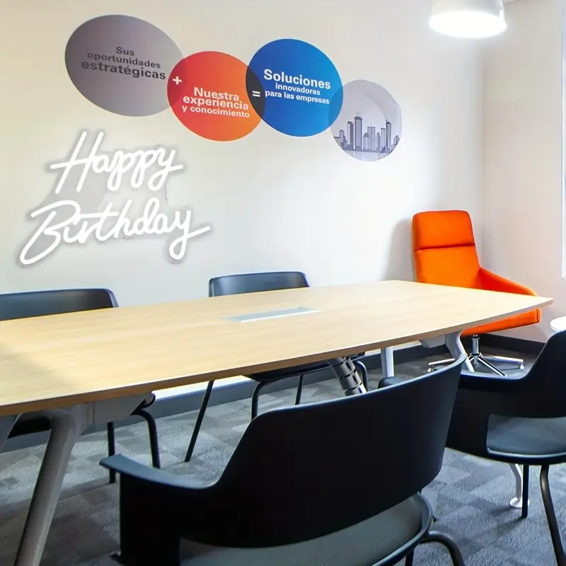 Tabla de acril Led Happy Birthday